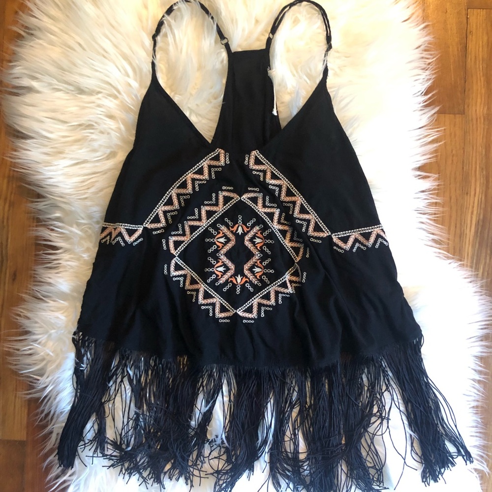 Tribal Fringe Crop Top
